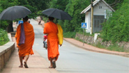 Traffic-free street of Luang Prabang