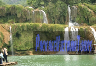 Close view of Ban Gioc Waterfall