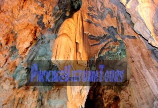 Angel wing rock formation at Thien Cung Cave Halong Bay