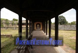 Walkway connecting different buildings inside Hue Royal Citadel