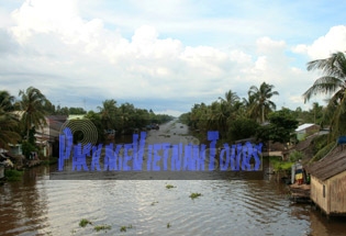  L'affluent du fleuve Mékong de Kien Giang