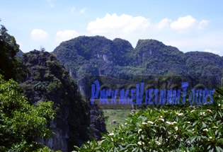 View from top of  Bich Dong Pagoda