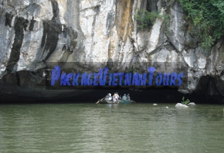 Underwater cave at Tam Coc