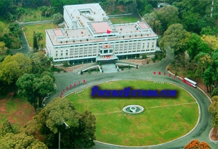 Le Palais de la Réunification à Saigon au Vietnam