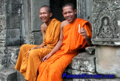 Monks at Angkor Wat Temple