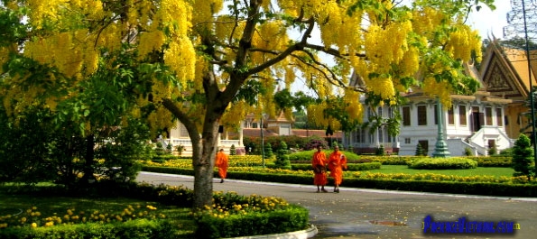 Monks at the Silver Pagoda