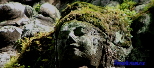 Sculpture on a temple of Angkor