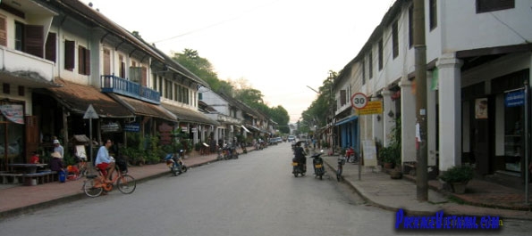 A street of Luang Prabang 