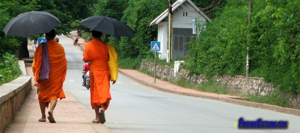 Traffic-free street of Luang Prabang