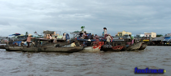 Boats on the Mekong River