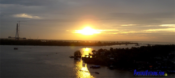 Dawn over the Mekong River