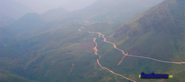 Wild mountains in the north-western Vietnam